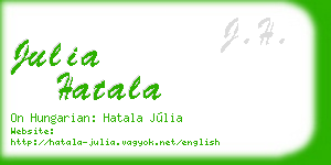julia hatala business card